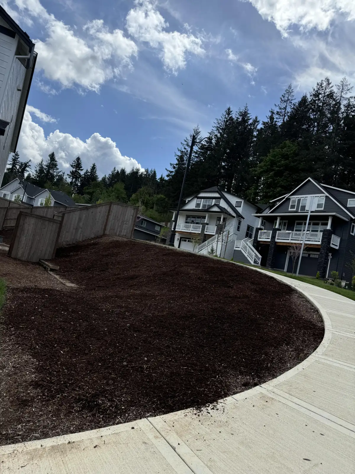 Yard clean-up and debris removal project in Portland suburb